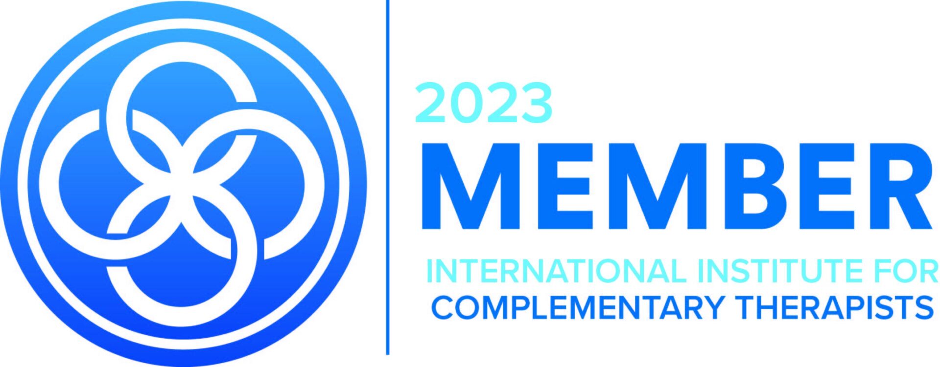 A blue and white logo for the 2 0 2 3 international complement conference.